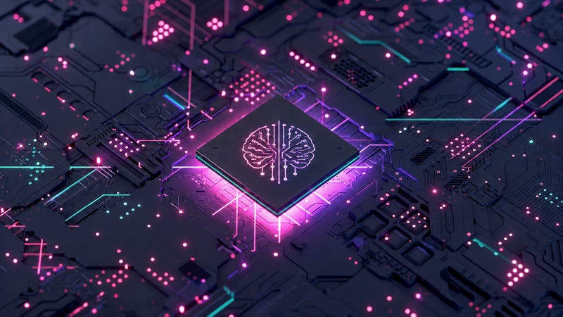 Abstract visualization of interconnected machine-learning layers and data pathways on an HPC system